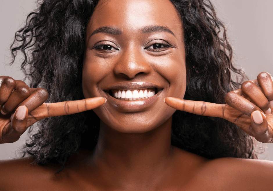 Woman after appointment with dental hygienist at Crescent Lodge Dental Practice in London