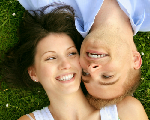 man and woman after adult braces at Clapham, London