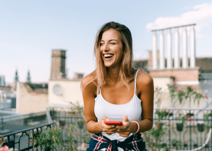 Woman with teeth whitening at Crescent Lodge Dental Practice in Clapham Common, London